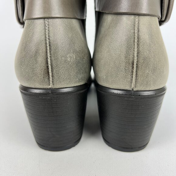 ECCO Womens Touch Mid Bootie Gray Leather Comfort Ankle Boot size 41 US 10 10.5 - Picture 4 of 16
